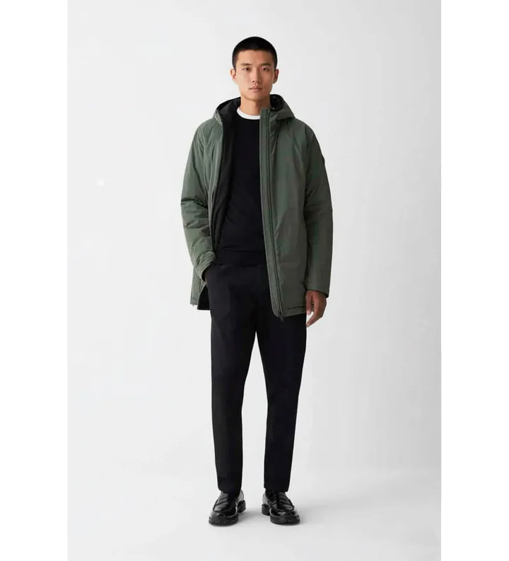 Colmar para hombre. 1129 Chaqueta larga elástica verde (46), Casual, Poliéster
