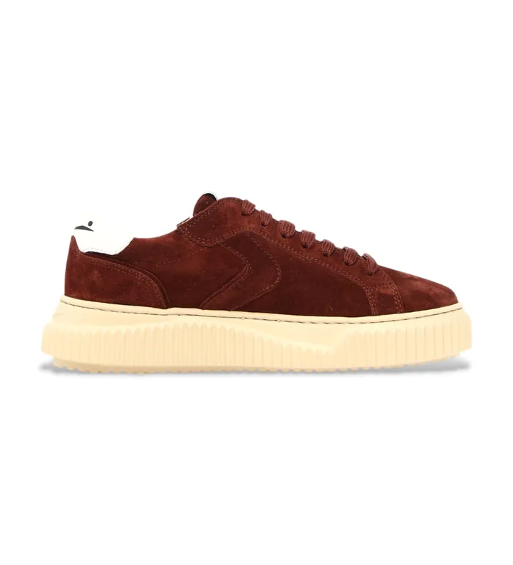 Voile blanche para mujer. 2017542 Zapatillas de Piel Lipari (36), 1 a 3cm, Cordones, Casual, Granate
