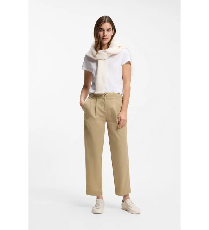 BOSS para mujer. 50556593 Pantalón Taquina beige (32), Casual, Algodón