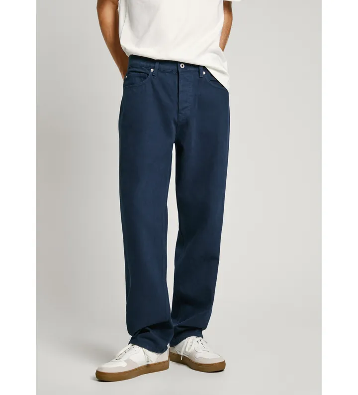 Pepe Jeans para hombre. PM207705YH4 Jeans fit loose y tiro regular marino (40/30), Casual, Algodón, Denim, Sostenible