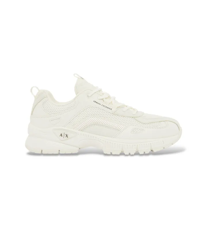 A|X Armani Exchange para hombre. XM002623AF22829M0107 Zapatillas Mixed blanco roto (41), Plano, Cordones, Casual