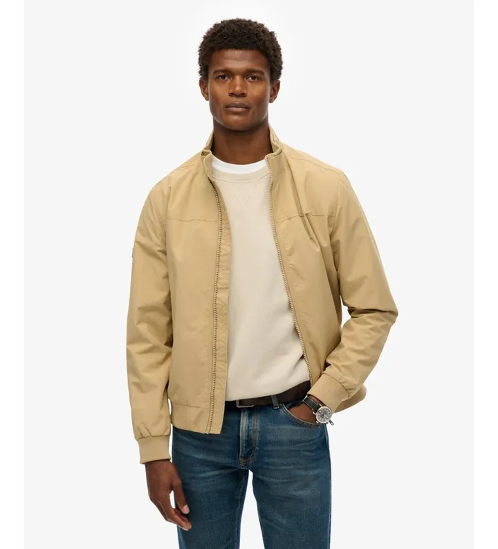 Superdry para hombre. M5012079A Chaqueta Harrington Canyon beige (M), Casual, Poliamida