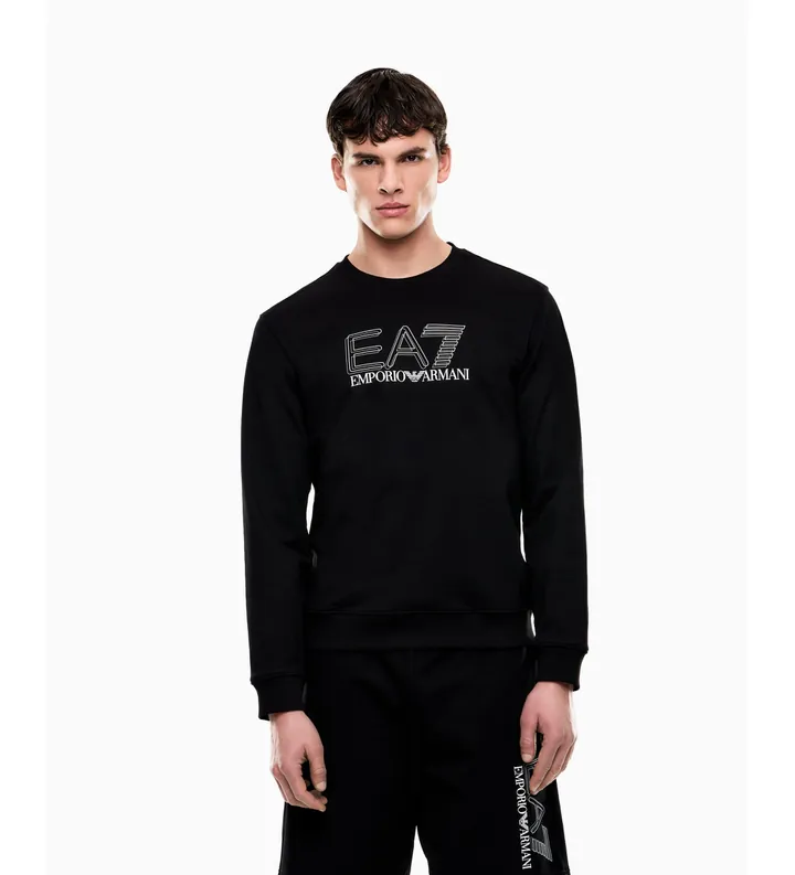 EA7 para hombre. 7M001312_AF13512 Sudadera Visibility M Negro (3XL), Casual, Deportivo, Algodón