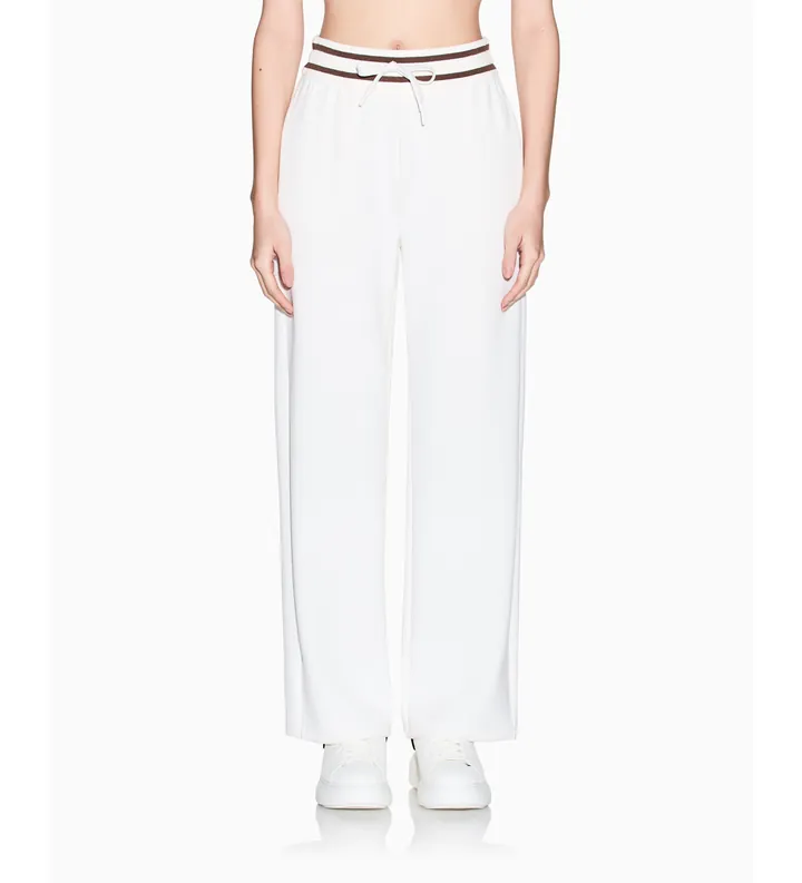 A|X Armani Exchange para mujer. XW002073AF10804U1003 Pantalón Jogger contrast negro (L), Blanco, Casual, Modal