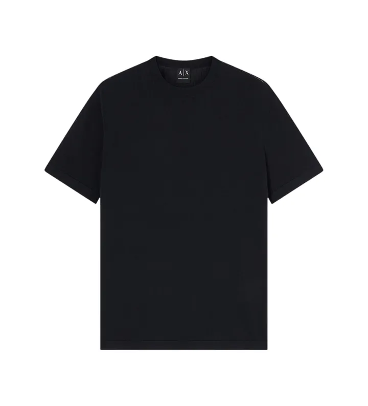 A|X Armani Exchange para hombre. XM002439AF22249UB101 Camiseta XM002439AF22249UB101 azul marino (L), Blanco, Casual, Algodón, Manga larga