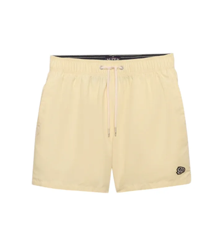Superdry para hombre. M3010267A Bañador Embroidered Logo 15 amarillo (L), Beachwear, Poliéster Reciclado