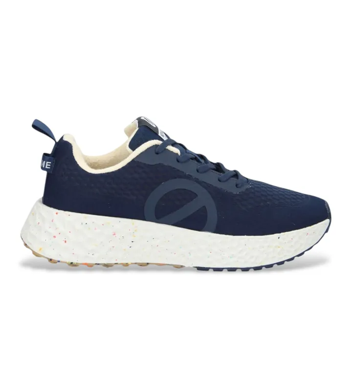 NO NAME para hombre. QNVMMS0 Zapatillas Carter Fly marino (42), Piel, Plano, Cordones, Casual