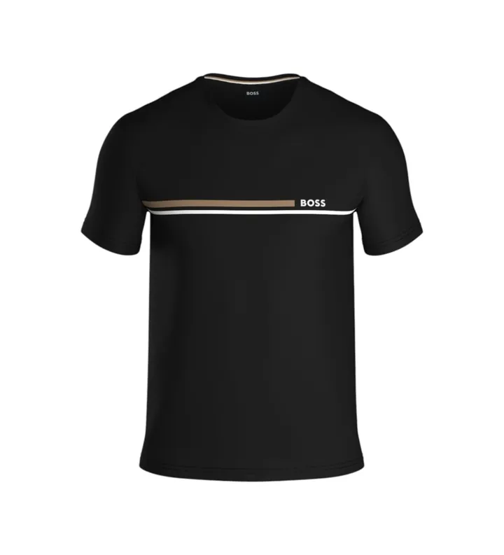 BOSS para hombre. 50561470 Camiseta Authentic negro (L), Casual, Algodón, Manga corta