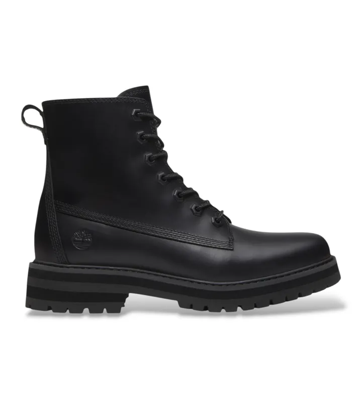 Timberland para mujer. TB0A2FMVW021 Botas de piel Britton Drive negro (36 W), Plano, Cordones, Casual