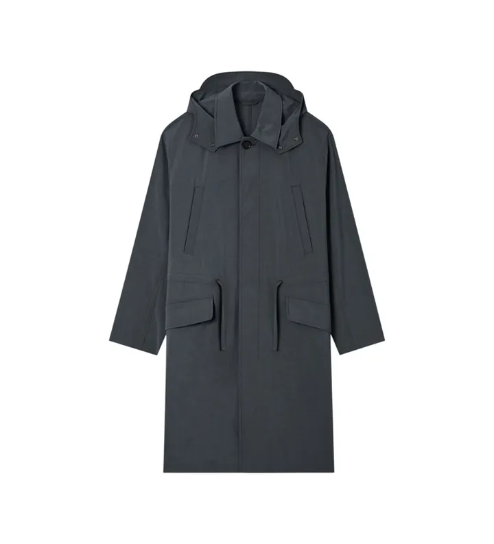 A|X Armani Exchange para hombre. XM001826AF22403U8144 Trench con Capucha Desmontable gris (M), Casual, Poliéster