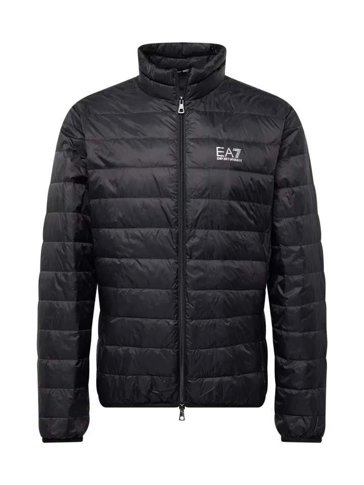 EA7 Emporio Armani Chaqueta de invierno negro / blanco