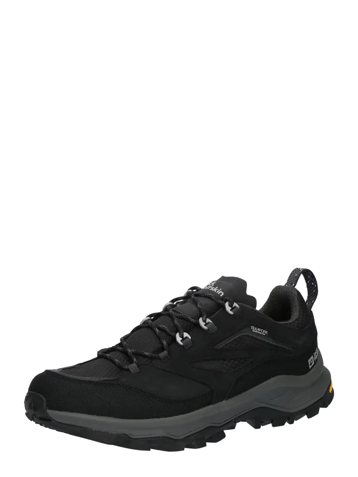 JACK WOLFSKIN Zapatos bajos 'Cyrox' gris claro / negro