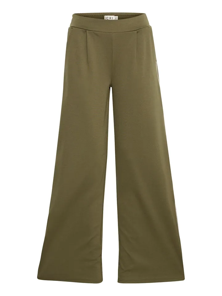 ICHI Pantalón plisado 'IXKate'  oliva
