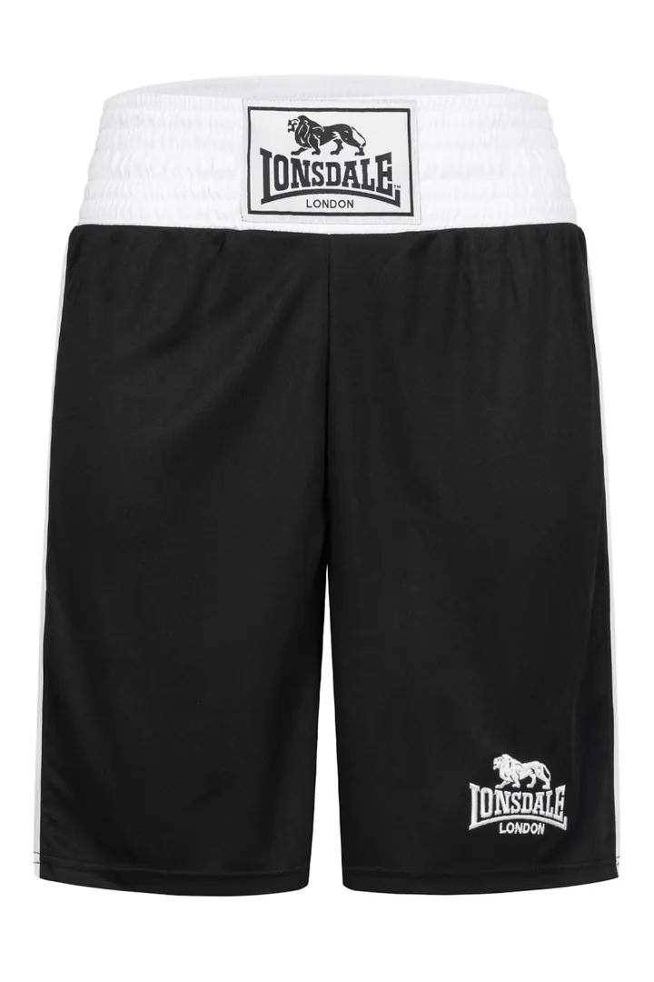 LONSDALE Pantalón deportivo negro / blanco