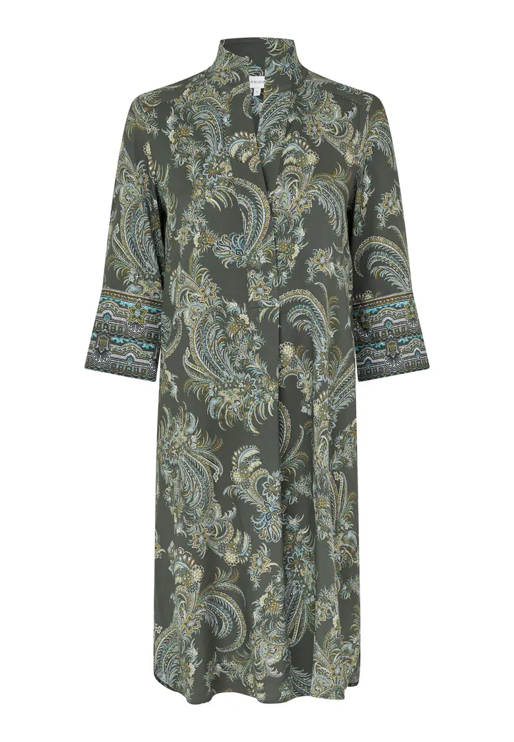 Dea Kudibal Vestido camisero 'Kamillesdea'  azul / amarillo / verde / blanco
