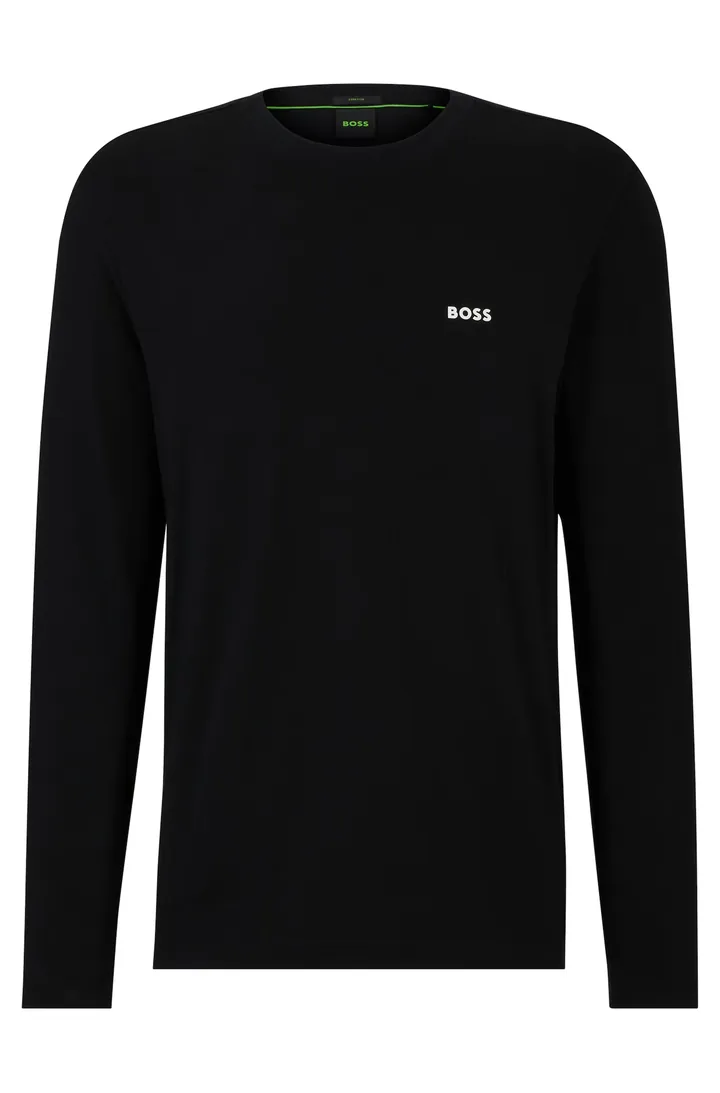 BOSS Camiseta negro / blanco