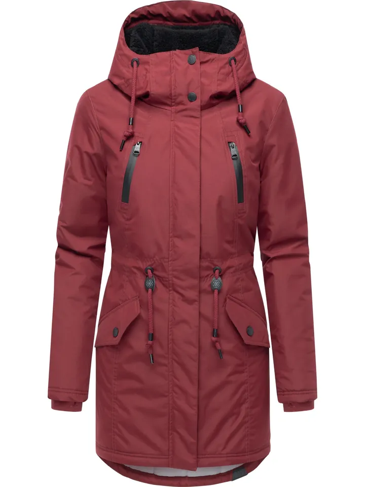 Ragwear Parca de invierno 'Elsien' burdeos