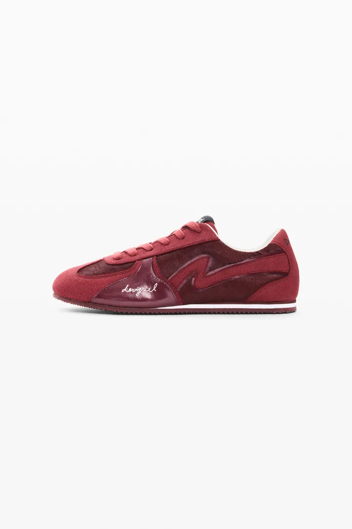 Desigual, Zapatillas 100% Piel, Mujer, Rojo, 36