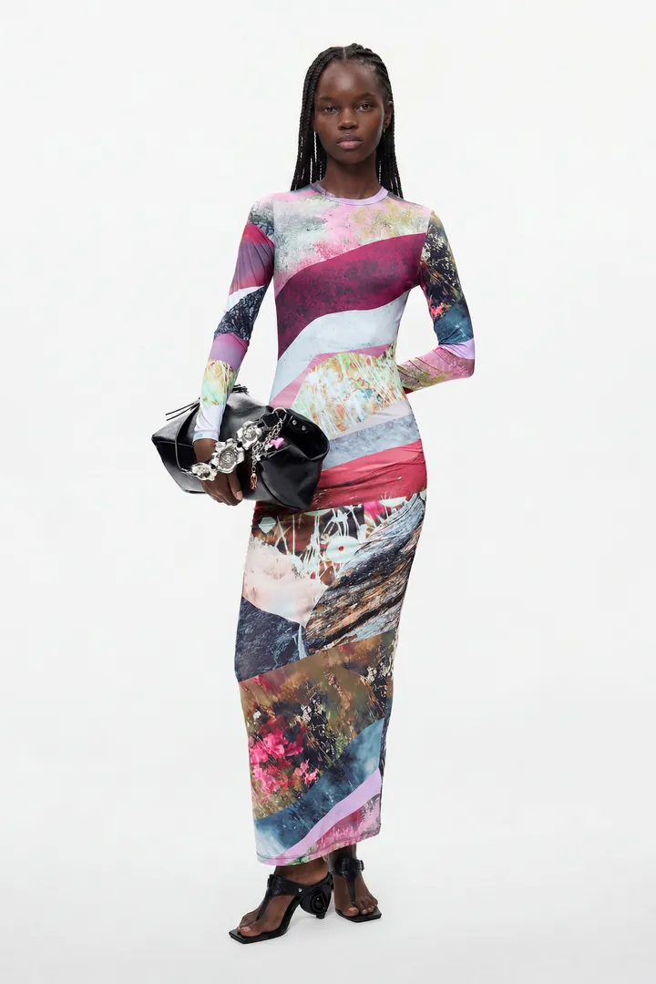 Desigual, Vestido Punto Manga Larga, Mujer, Poliester, L