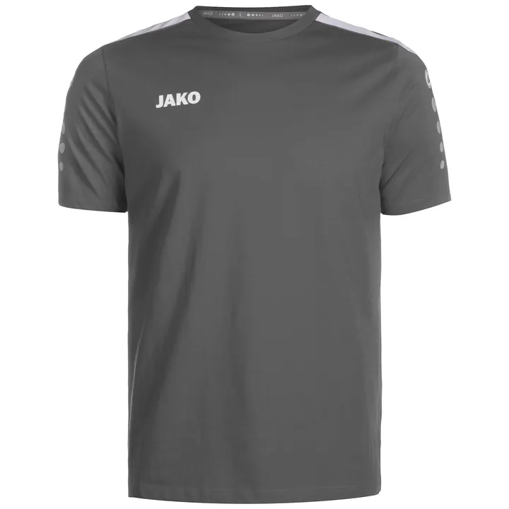JAKO Camiseta funcional 'Power'  gris oscuro / blanco