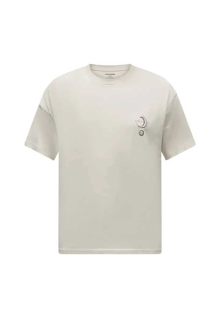JACK & JONES Camiseta 'JJASTRO'  beige / negro
