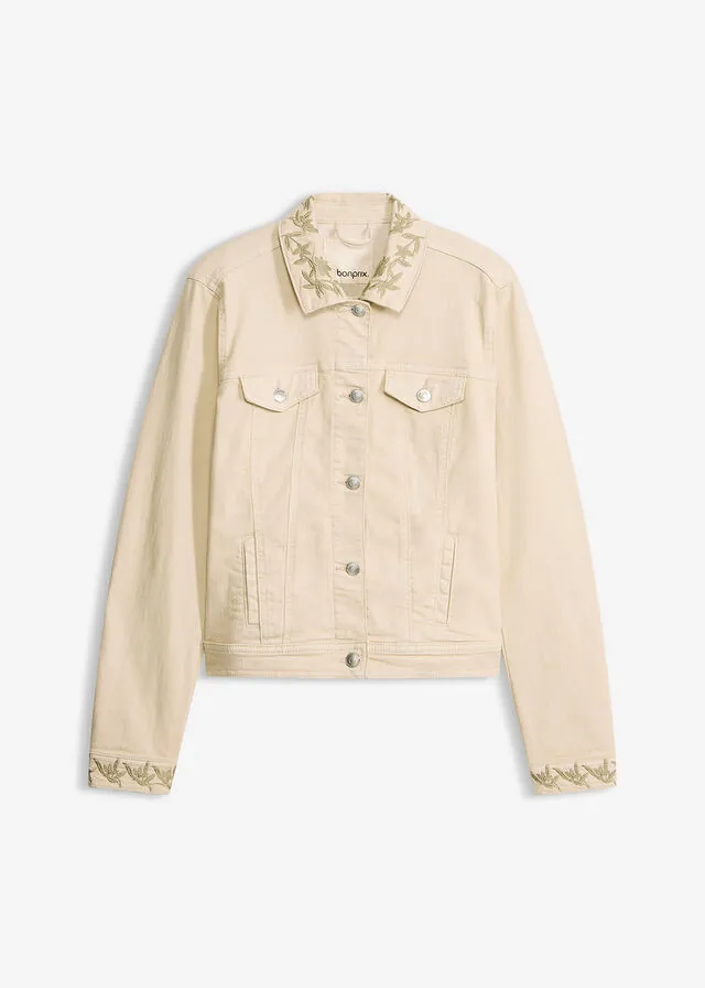 Chaqueta de sarga con bordado