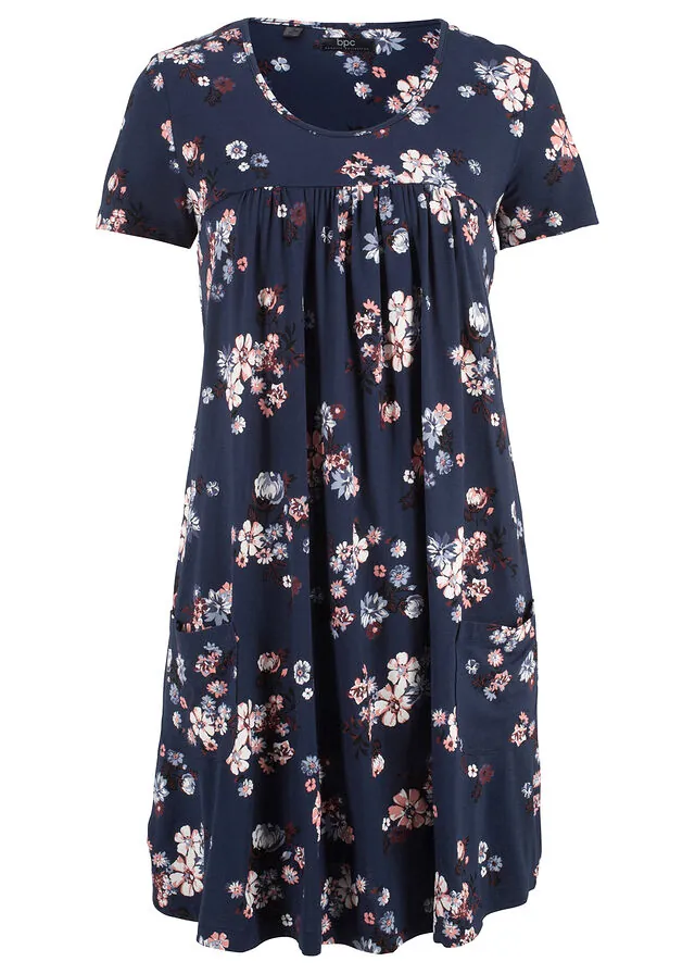 Vestido corto de punto de suave mezcla de viscosa