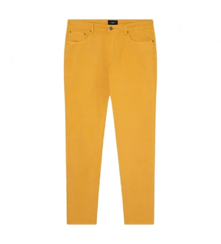 Hackett London para hombre. HM212491 Pantalón Trinity amarillo (34/32), Casual, Algodón