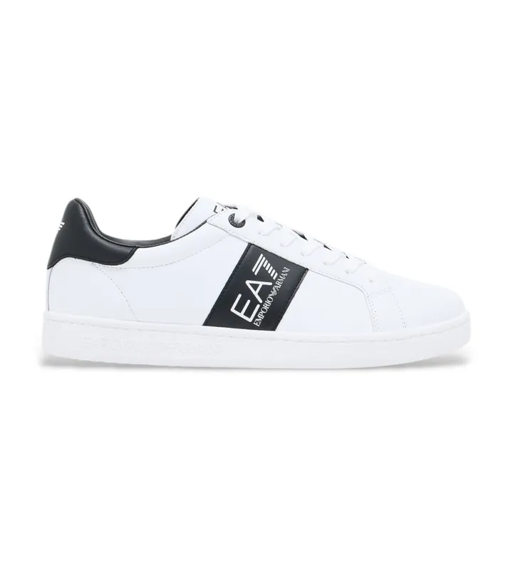 EA7 unisex. 7X000332_AF10848 Zapatillas de Piel Classic Ea7 blanco (35 1/3), Plano, Cordones, Casual