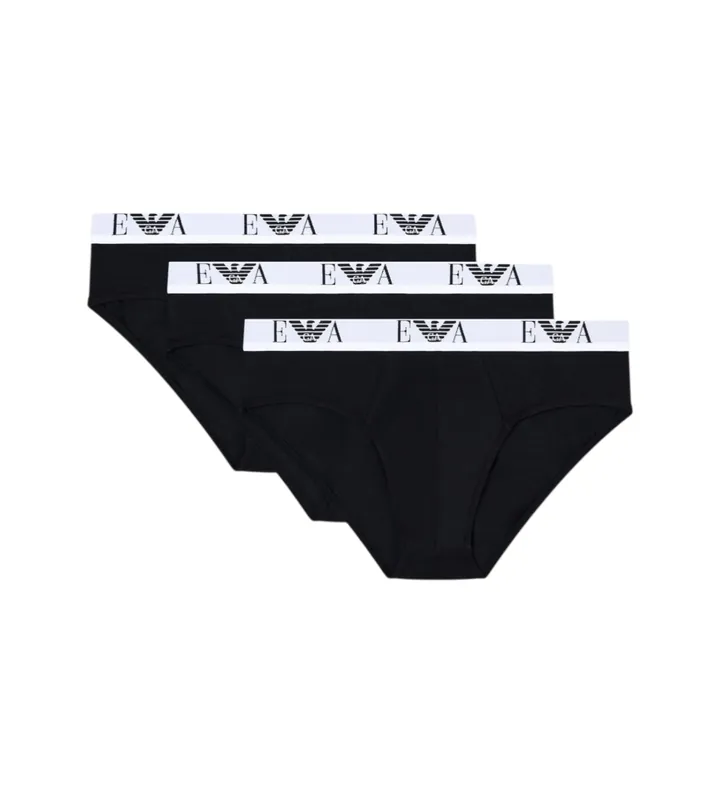 Emporio Armani para hombre. EM000258_AF14131 Set de 3 slips algodón elástico negro (L), Homewear