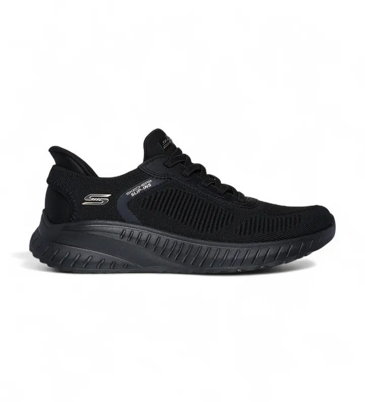 Skechers para mujer. 117497 Bobs Squad Chaos Current Mu negro (36), Tela, Plano, 1 a 3cm, Cordones, Casual, Deportivo, Multideporte