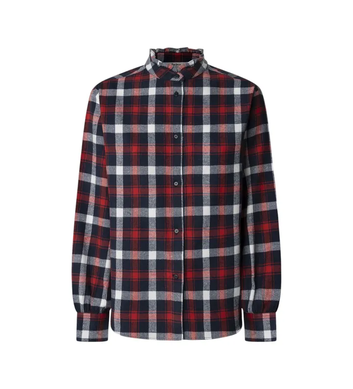 Pepe Jeans para mujer. PL3051311 Blusa Miya rojo (L), Casual, Algodón, Manga larga