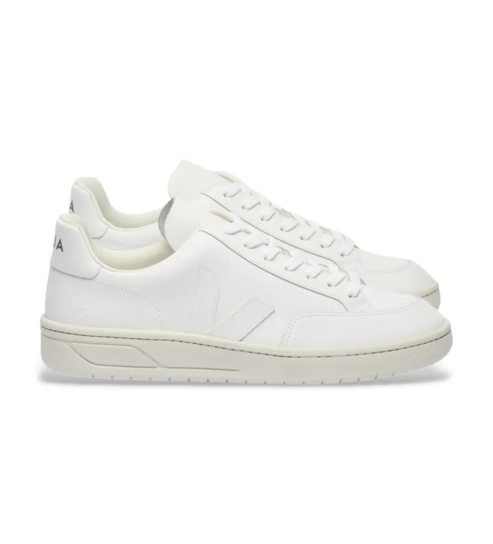 VEJA para mujer. XD0202297 Zapatillas V-12 blanco (39), Plano, Cordones, Casual, Poliéster Reciclado, Sostenible