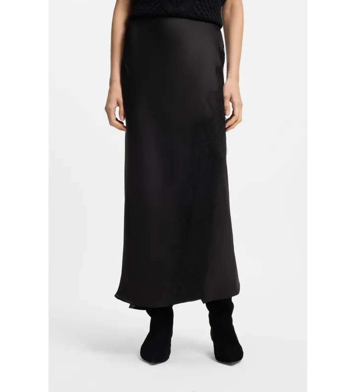 BOSS para mujer. 50548389 Falda Vlace negro (34), Casual, Poliéster
