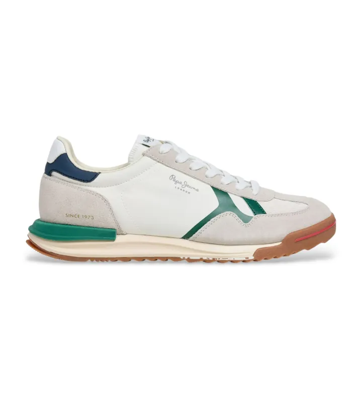 Pepe Jeans para hombre. PMS600025 Zapatillas Marvin College multicolor (42), Tela, Plano, Cordones, Casual