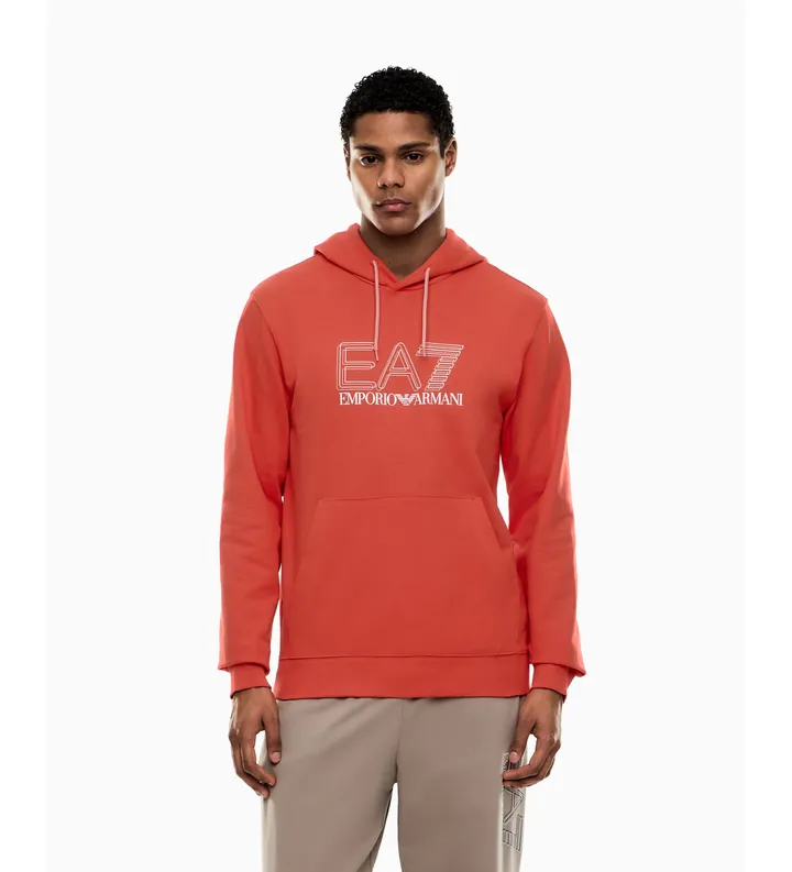 EA7 para hombre. 7M001313_AF13512 Sudadera Visibility Regular rojo (3XL), Casual, Algodón