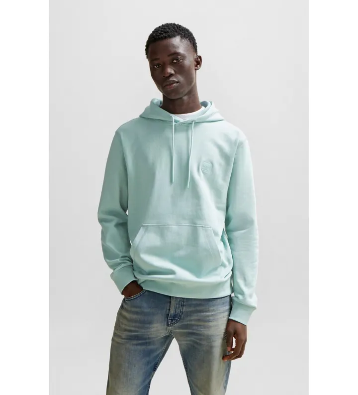 BOSS para hombre. 50509314 Sudadera con capucha Straight Fit turquesa (3XL), Casual, Algodón