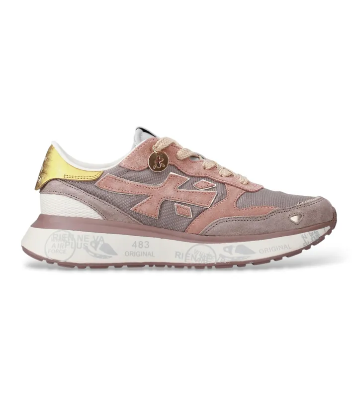 Premiata para mujer. LAURYN Zapatillas Lauryn rosa (36), Plano, Cordones, Casual