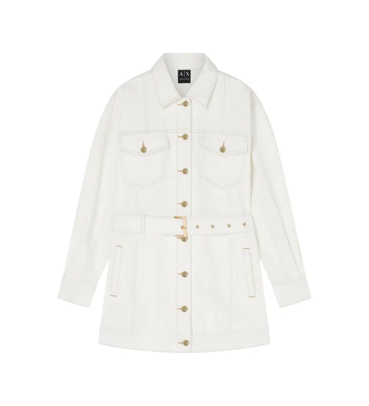 A|X Armani Exchange para mujer. XW002254AF21335M0054 Chaqueta Blouson blanco (XL), Casual, Algodón