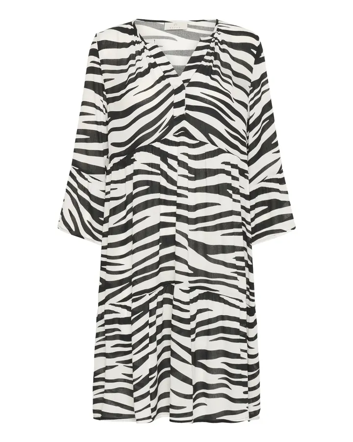 Kaffe Vestido  negro / blanco