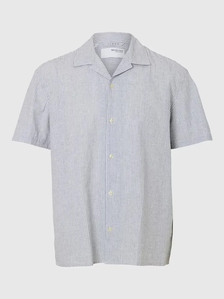 SELECTED Camisa azul / blanco