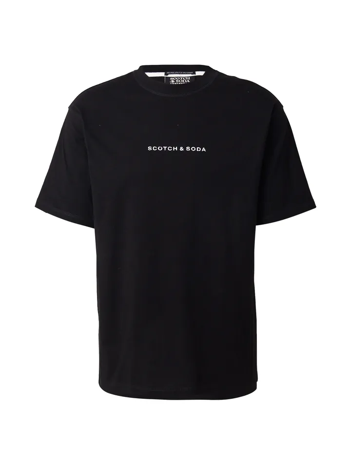 SCOTCH & SODA Camiseta negro / blanco