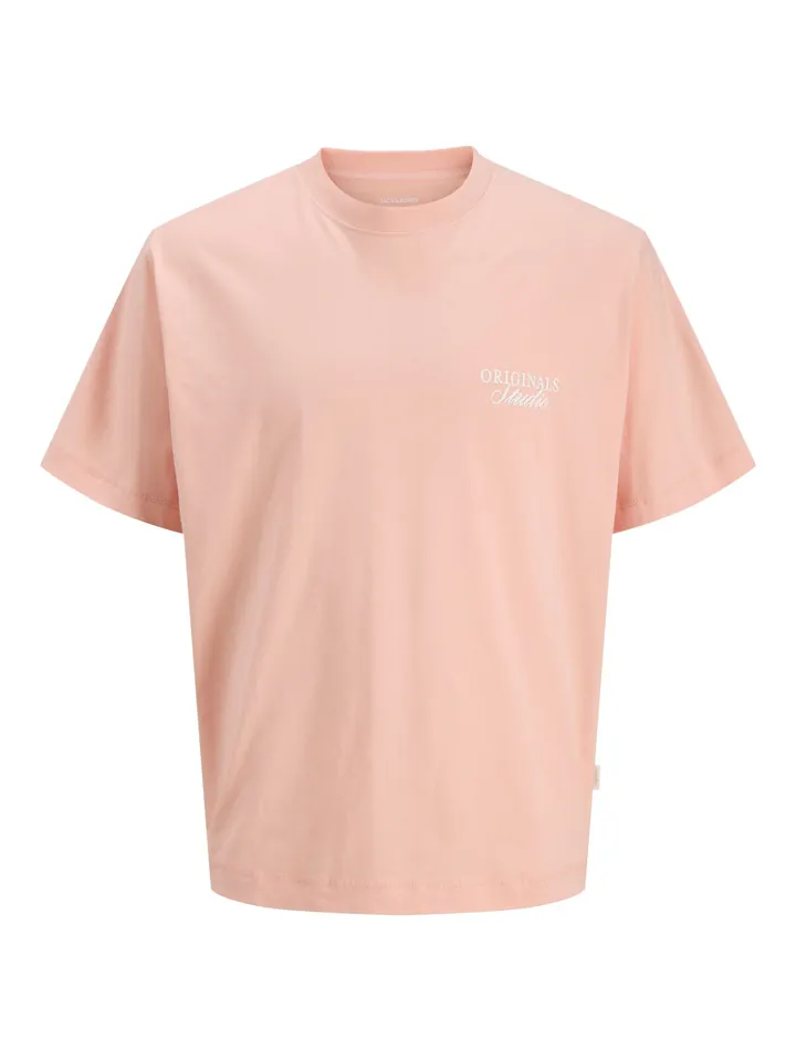JACK & JONES Camiseta 'JORNorrebro' albaricique / blanco