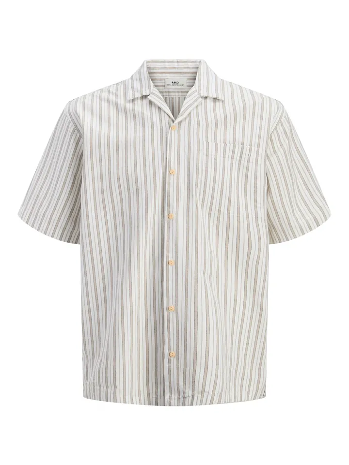 R.D.D. ROYAL DENIM DIVISION Camisa 'Popelin' antracita / blanco