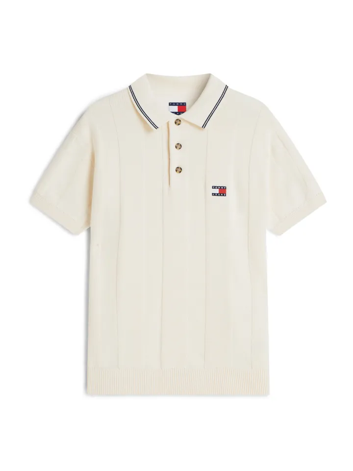 Tommy Jeans Jersey 'Regular Fit Textured' beige