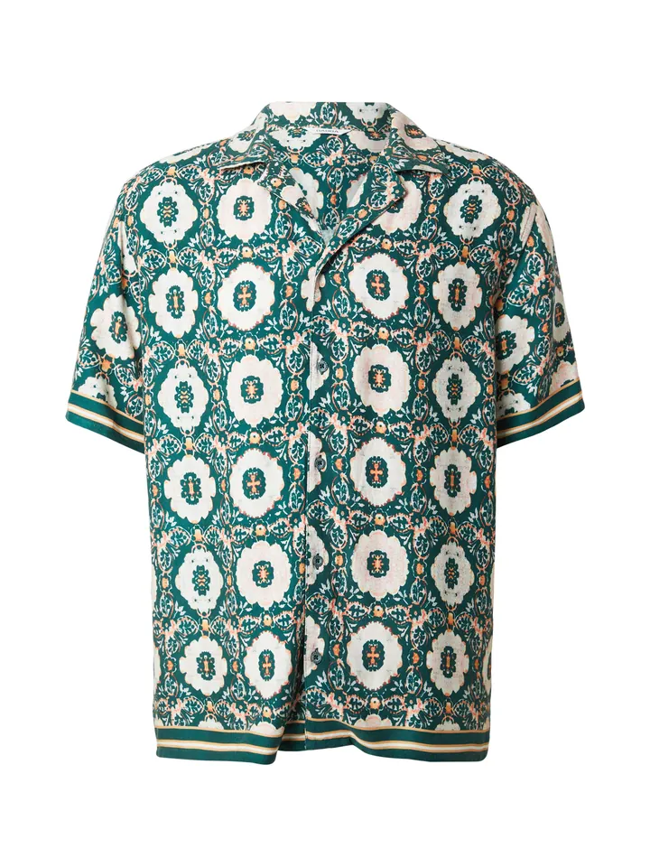 GABBA Camisa 'Sven'  jade / naranja / blanco