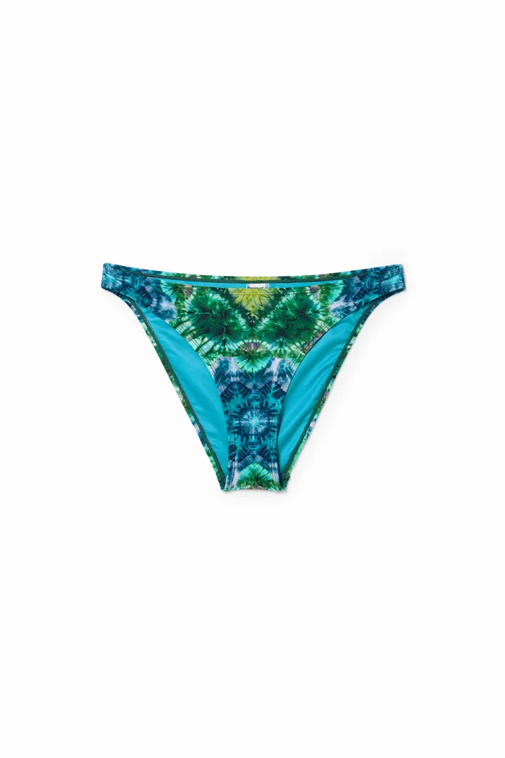 Desigual, Braguita bikini tie-dye, Verde, XL