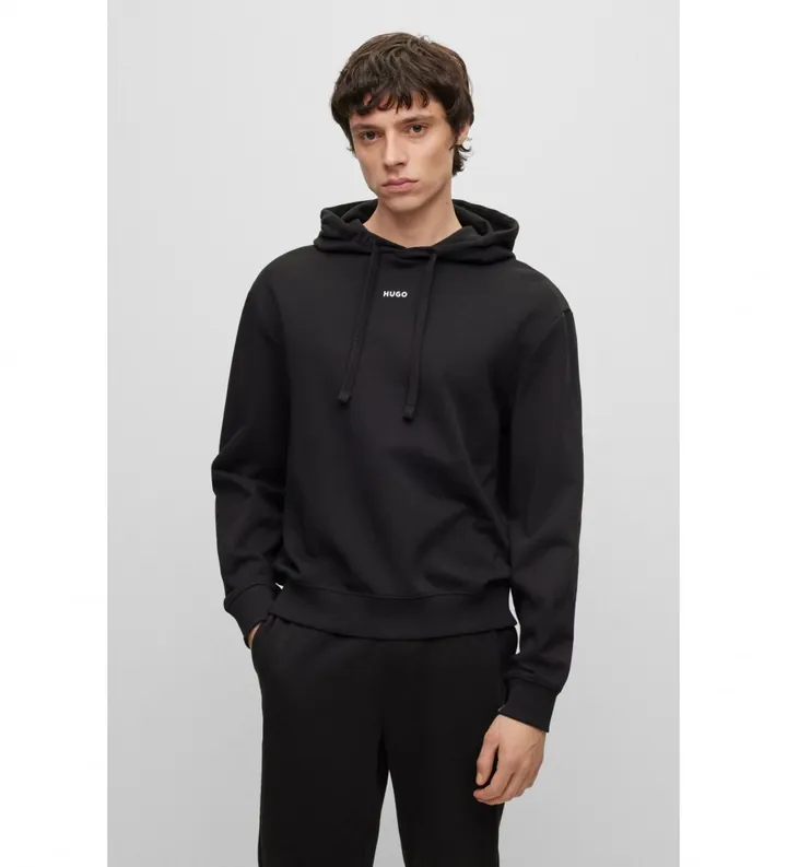 HUGO para hombre. 50486478 Sudadera Dapo negro (L), Casual, Algodón, Manga larga