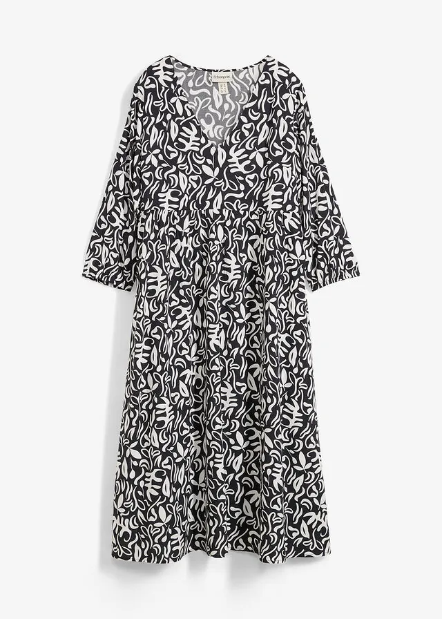 Vestido midi de viscosa fluida