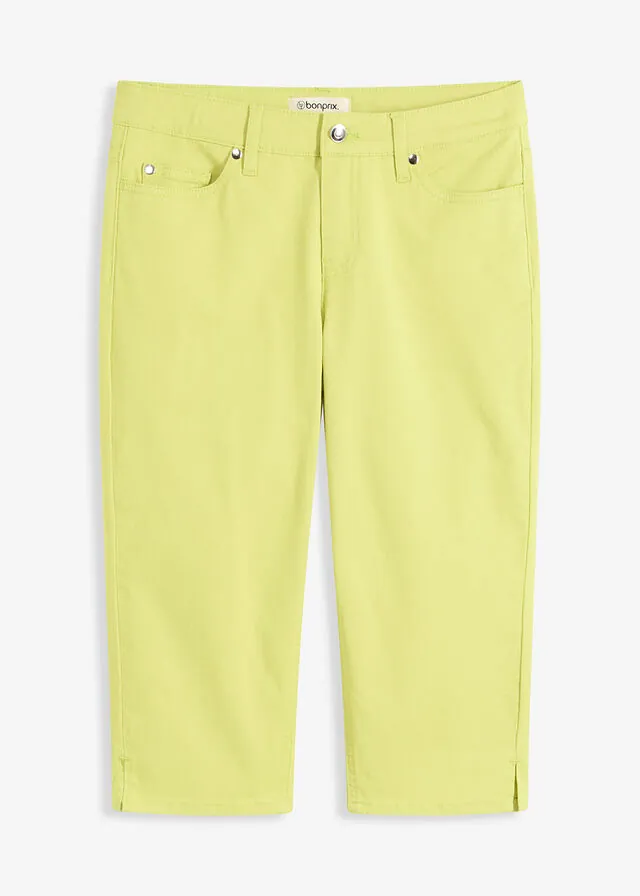 Pantalón capri con cintura cómoda